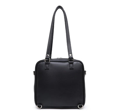 Black/White/Light Blue Square PU Tote Ita Bag