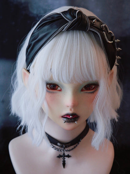 Black Gothic Knot Buckle Decorated Studs Design KC