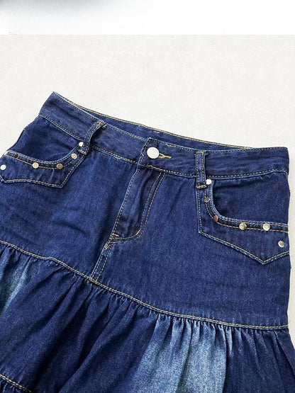Blue Y2K Denim Skirt