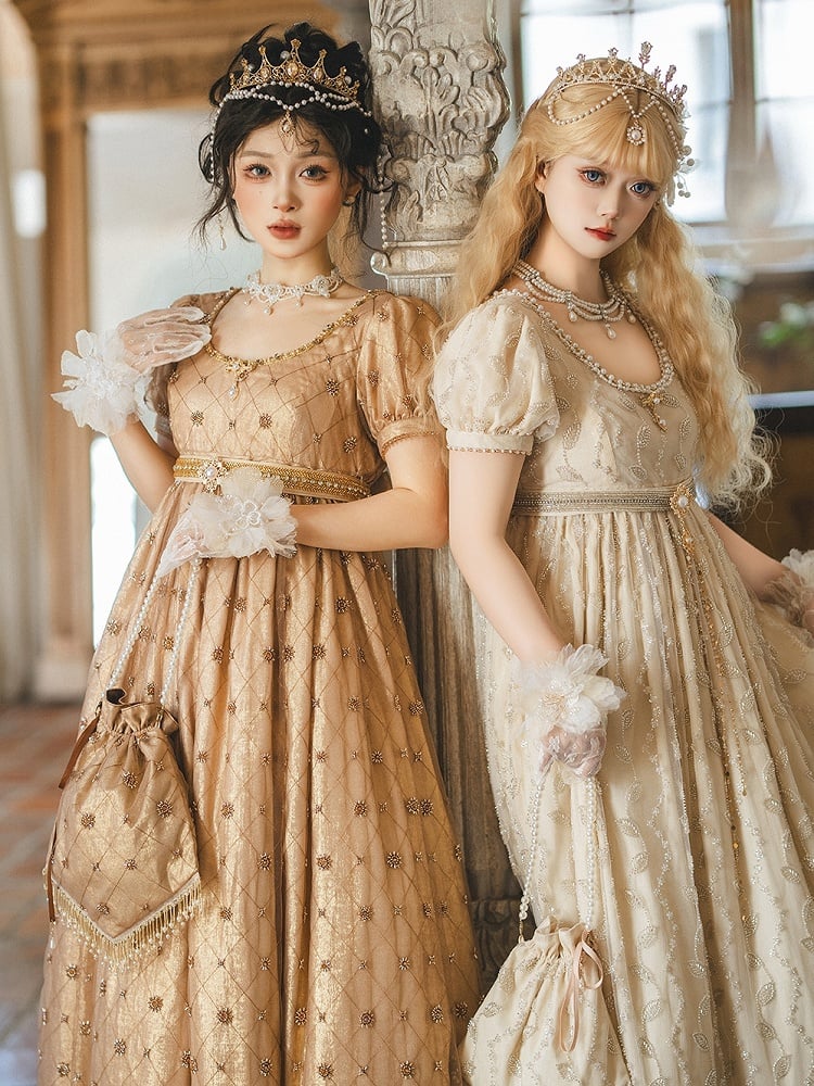 Beige Floral Decoration Lace Gloves