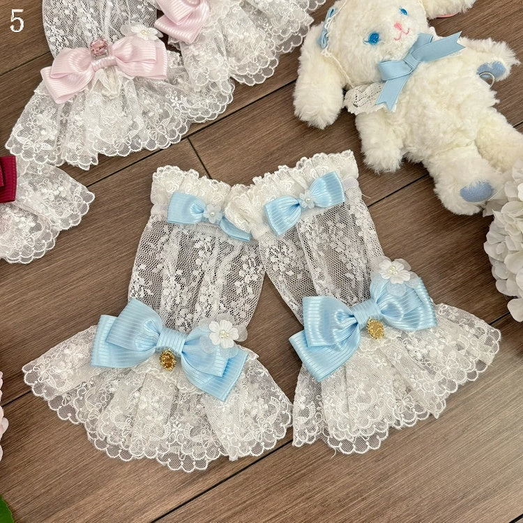 8 Options Bowknot Details Lace Wrist Cuffs