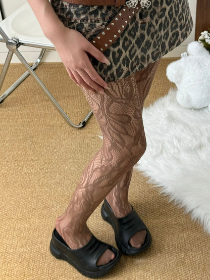 5 Color Options Y2K Asymmetrical Design Tights