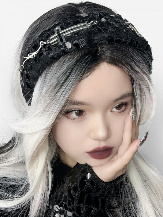 Gothic Cross Snake Skin Design Black KC