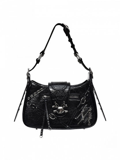 Black Bunny Skeleton Shoulder Bag
