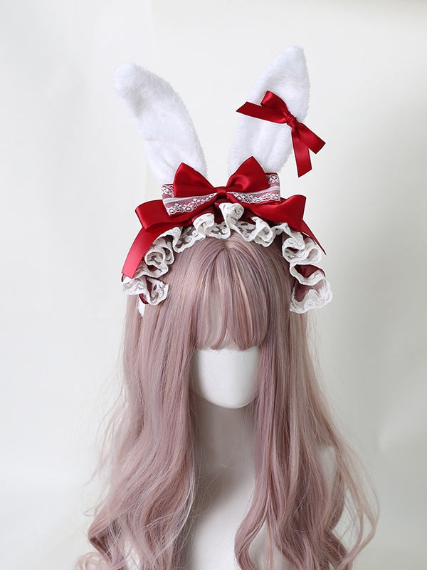 9 Colors Sweet Lolita Bowknot Bunny Ear KC with Detachable Small Bowknots