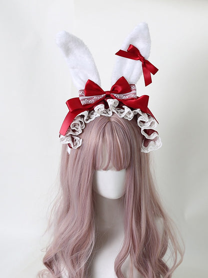 9 Colors Sweet Lolita Bowknot Bunny Ear KC with Detachable Small Bowknots