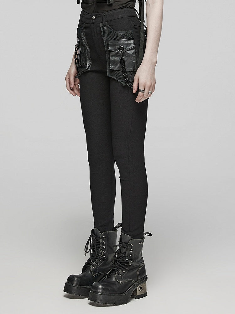 Black Punk 3D Pocket Trousers