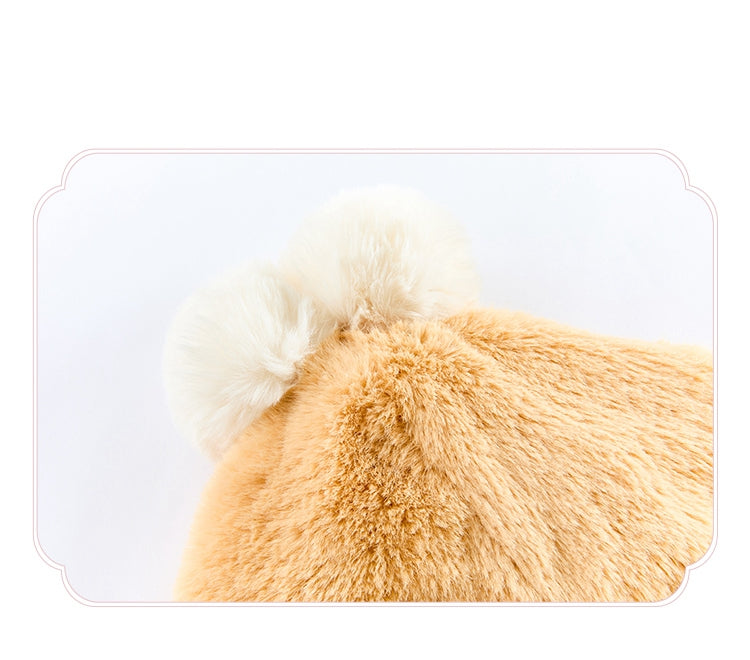 Yellow Winter Cute Pompoms Plush Hat