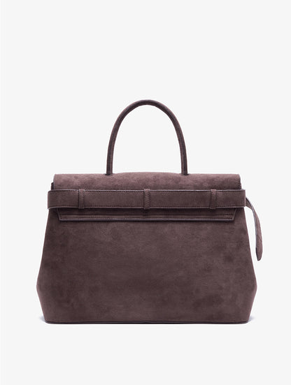 Vintage Dark Brown Crossbody With Buckle Closure In Elegance