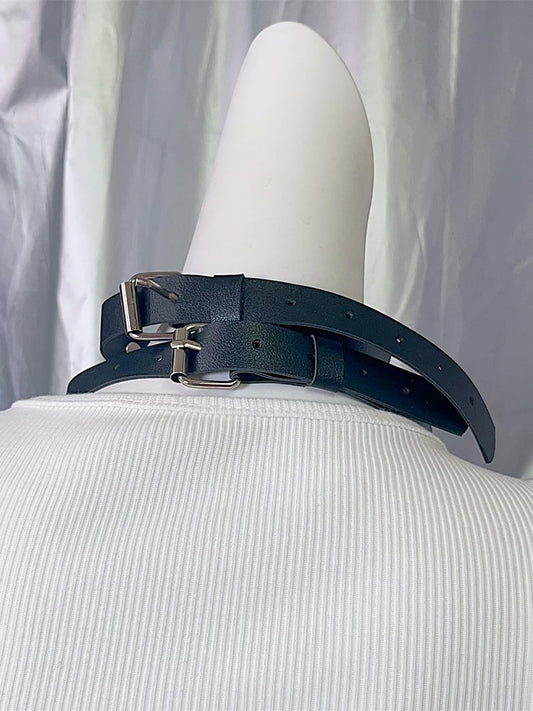 Black Punk Studs Design Spiderweb-shaped Choker