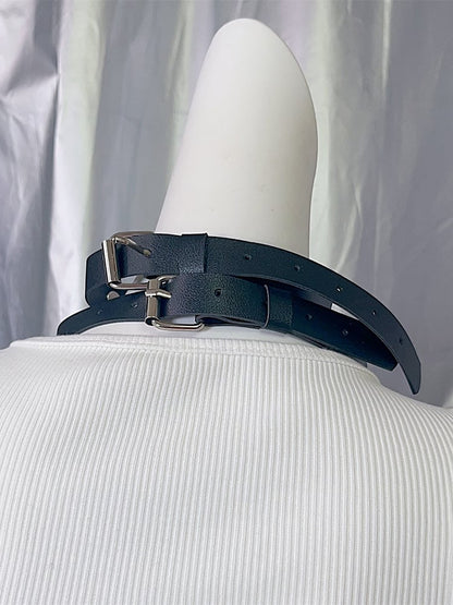 Black Punk Studs Design Spiderweb-shaped Choker