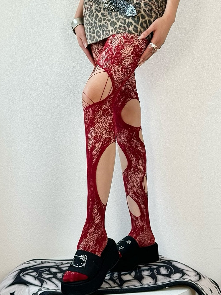 5 Color Options Millard Fashion Asymmetrical Design Cut-out Details Tights