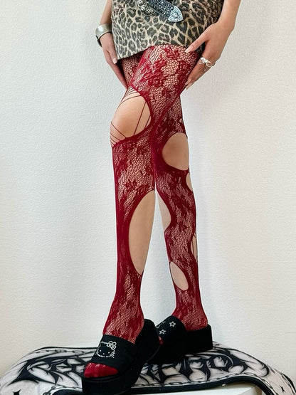 5 Color Options Millard Fashion Asymmetrical Design Cut-out Details Tights