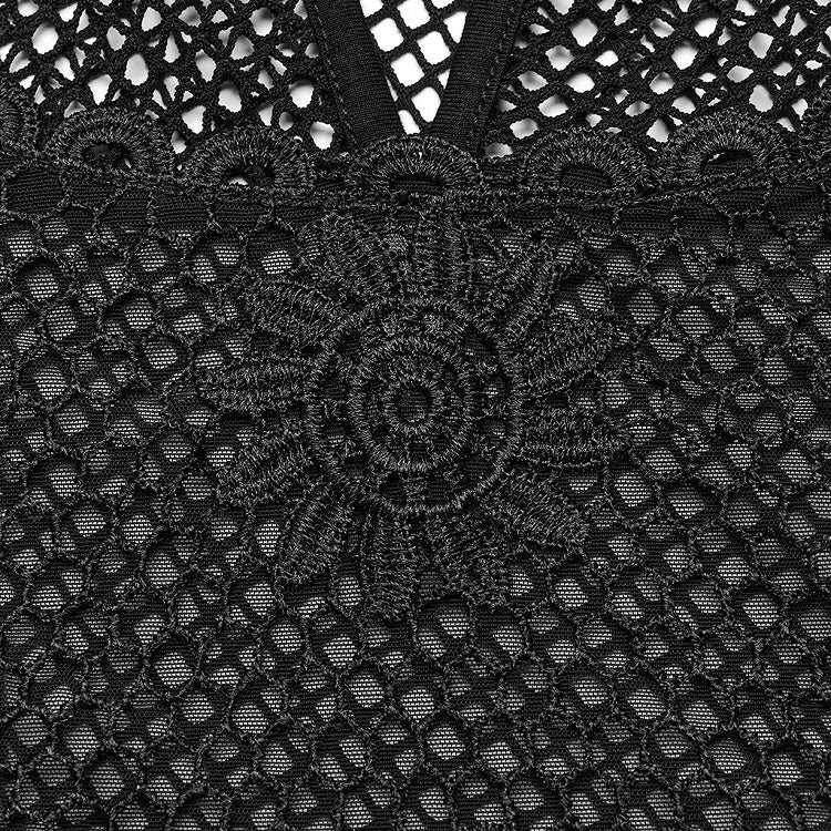 Black Goth Perspective Top