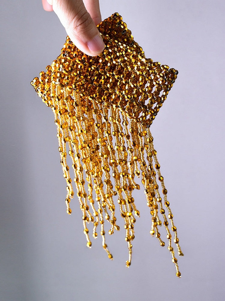 Gold Cyberpunk Tassel Design Arm Cuff