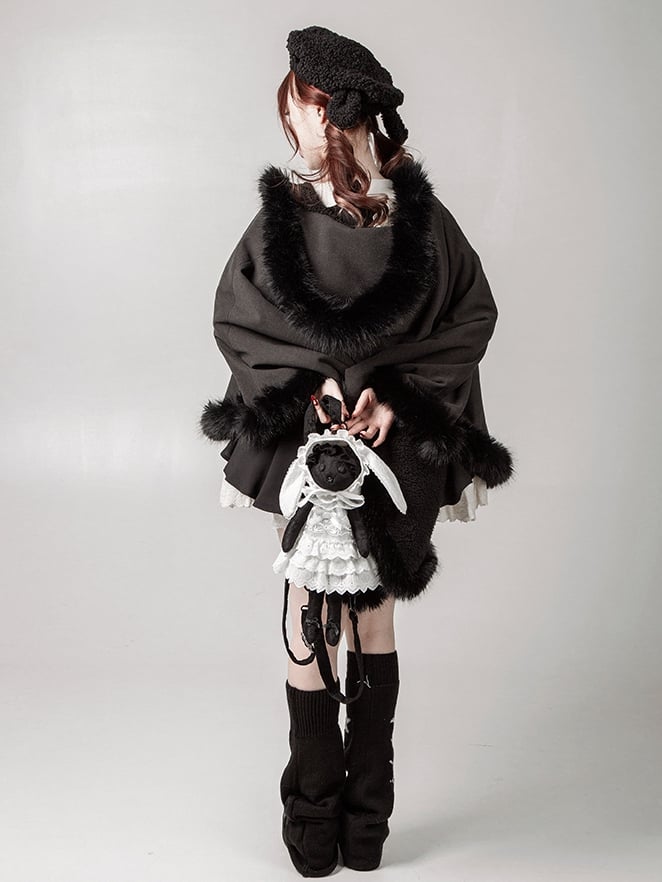 Black Kitten Backpack / Crossbody Bag