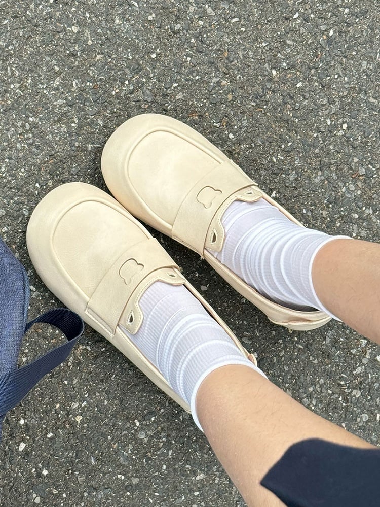 Beige Bear Design JK Slipons