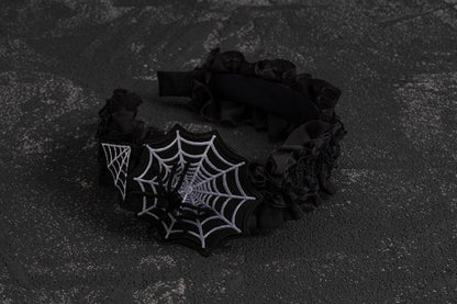 Goth Spider Detail Spider Web Ruffled KC