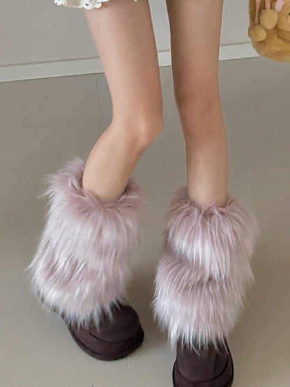 Light Purple Y2K 20CM/30CM/40CM Shaggy Leg Warmers