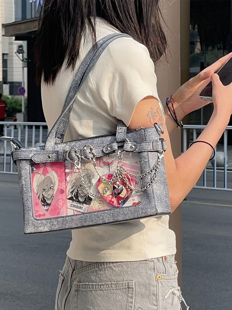 Detachable Chains Dusty Blue Ita Shoulder Bag