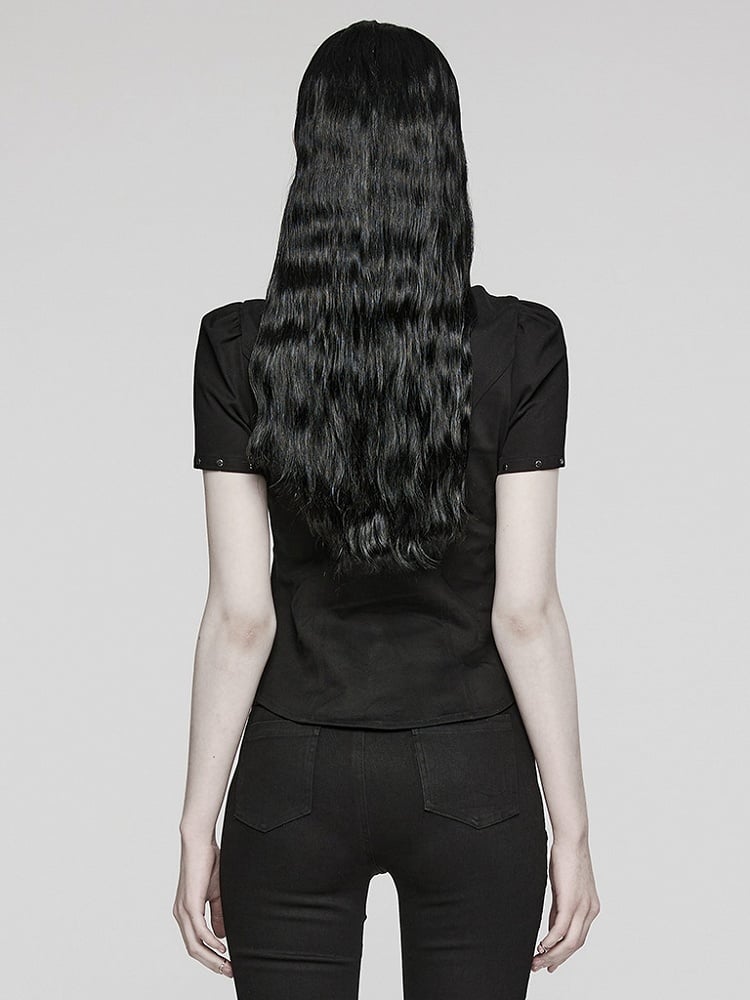 Black Punk Asymmetrical Shirt