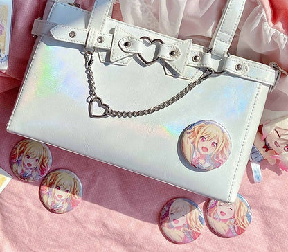 Detachable Chains White Ita Shoulder Bag
