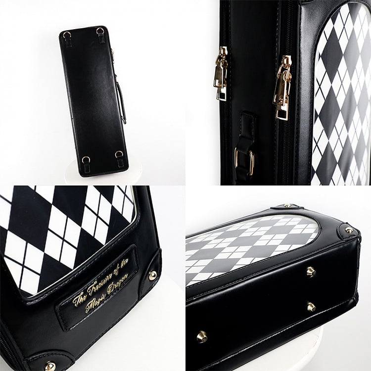 Black 1/4 Scale BJD Doll Bag – Wear as Crossbody, Backpack, or Tote (3-Way Style)