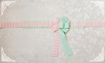 Stripes and Plaid Pattern Bowknot Choker