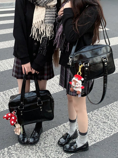 Black JK Uniform Bag – 3 Ways to Wear: Crossbody, Shoulder, or Hand