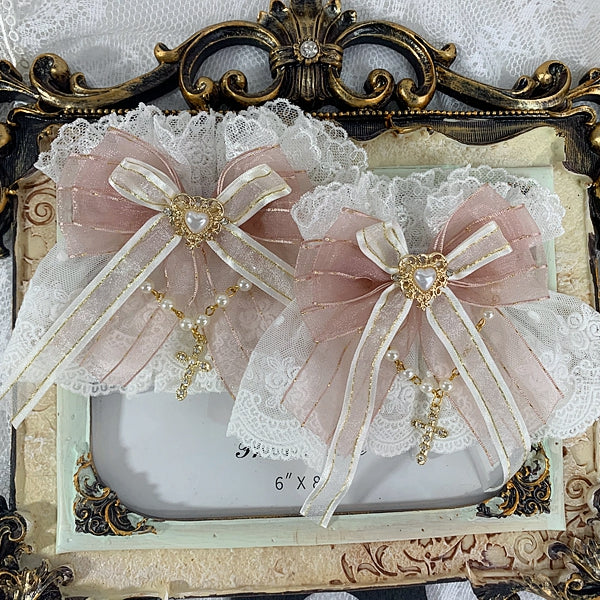 6 Color Options Gothic Cross Chain Detail Elegant Wrist Cuffs