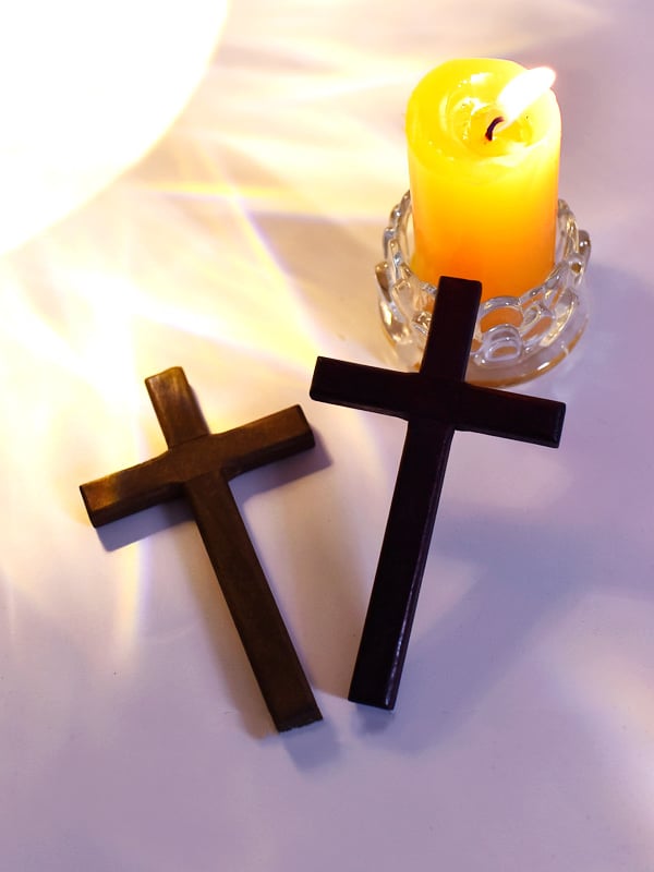 Wine Red / Light Coffee Cross Ornament Accessory