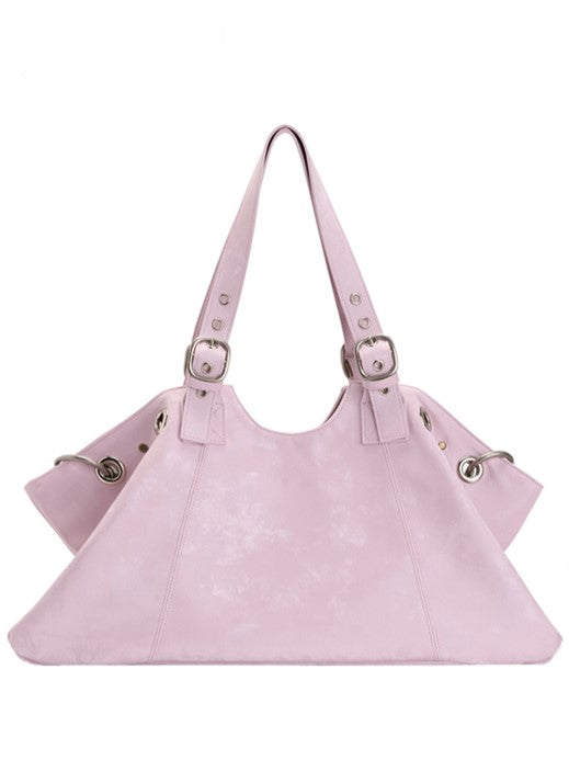 Chic Pink Minimalist Tote Bag - Large Capacity