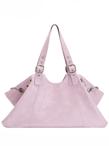 Chic Pink Minimalist Tote Bag - Large Capacity