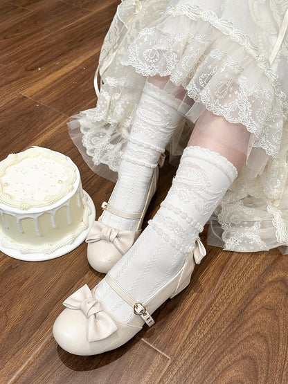 Creamy White Cotton Socks