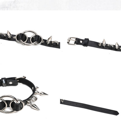 Punk Studs Black PU Choker