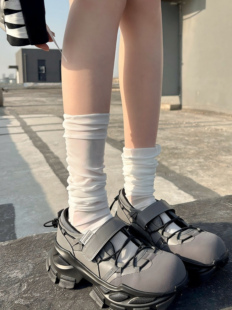 Beige/Pink/White/Nude Loose Under-Knee Stockings