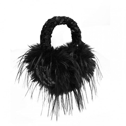 Black Fluffy Earmuffs