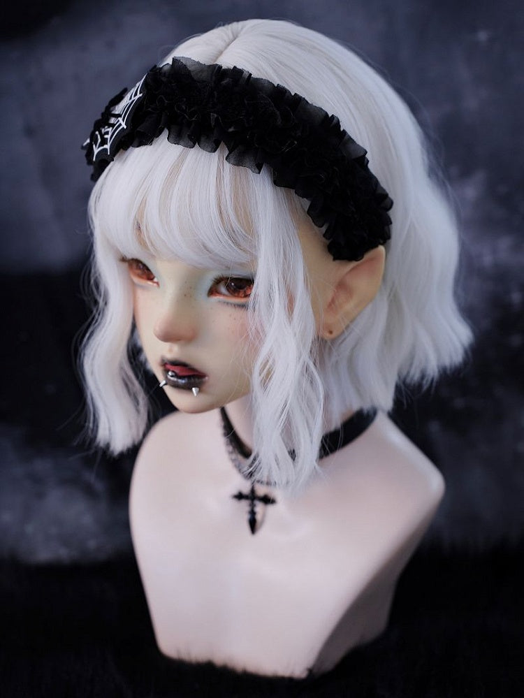 Goth Spider Detail Spider Web Ruffled KC