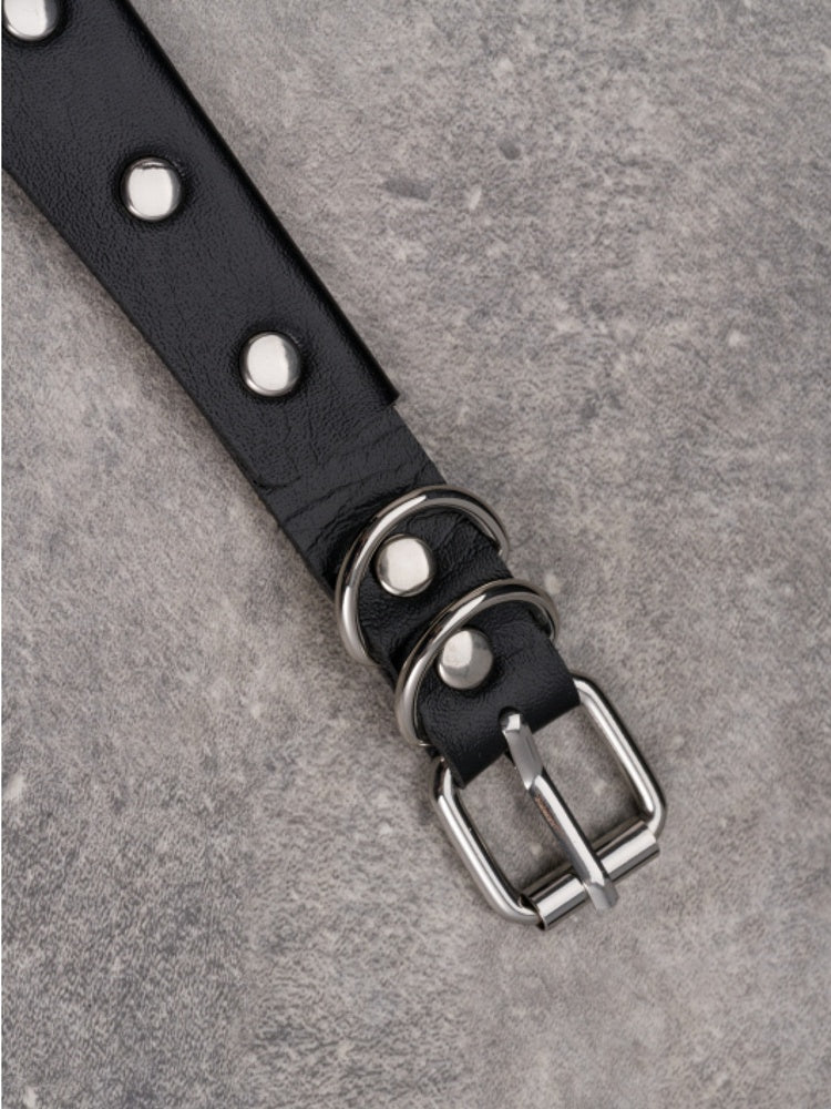 Black Gothic Spiderweb Pendant Studs Design Buckle Choker