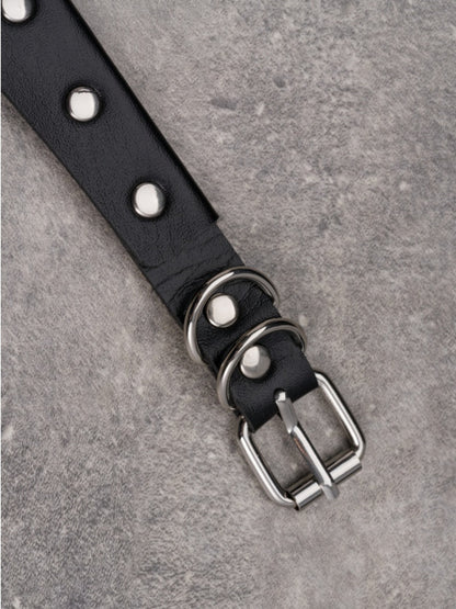 Black Gothic Spiderweb Pendant Studs Design Buckle Choker