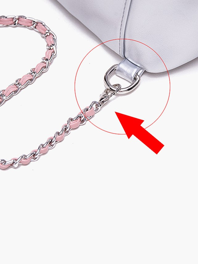 Sparkling Silver Heart-Shaped Backpack With Rhinestone Embellishments