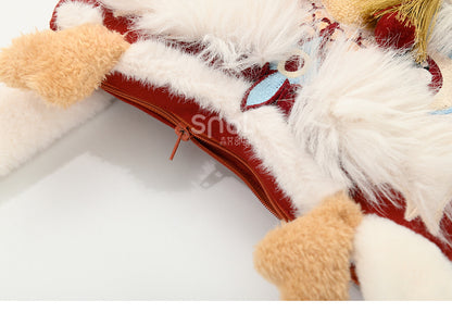 White and Red Dragon Crossbody Tassels Decorated