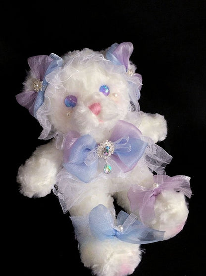 Blue & Purple Plush Bear Shoulder Bag