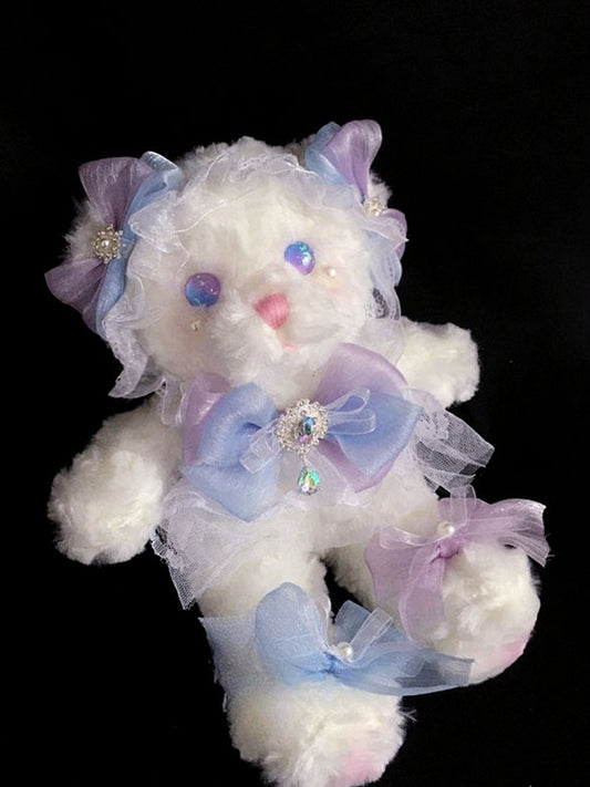 Blue & Purple Plush Bear Shoulder Bag