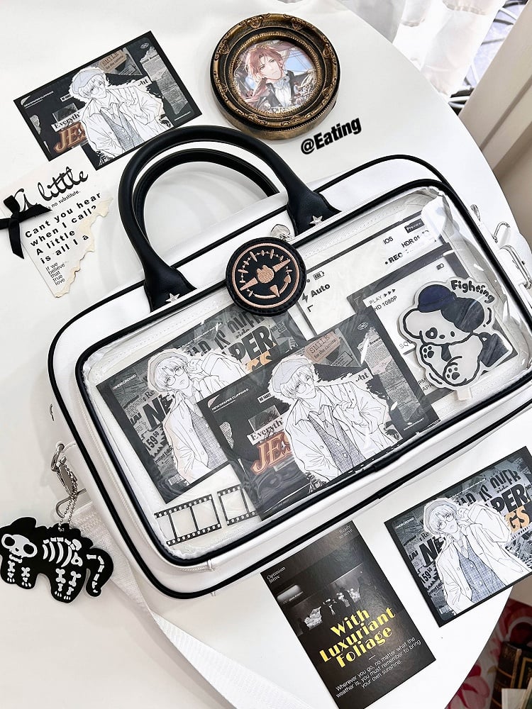 Kitty Decorated Large Capacity Crossbody Ita Bag White/Silver/Brown/Black/Blue/Yellow