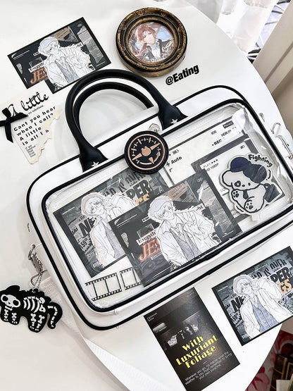 Kitty Decorated Large Capacity Crossbody Ita Bag White/Silver/Brown/Black/Blue/Yellow