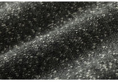 Gray&White/Black&White Plush Trim Striped Sleeves Hoodie