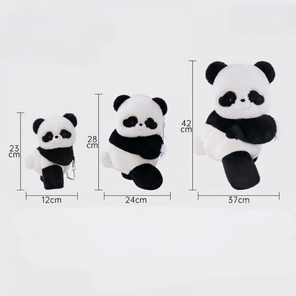 Cute Panda Plush Backpack/Crossbody Bag + Panda Keychain