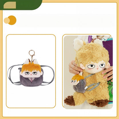 Kawaii Boy In Yellow Animal Outfit Plush Backpack / Crossbody