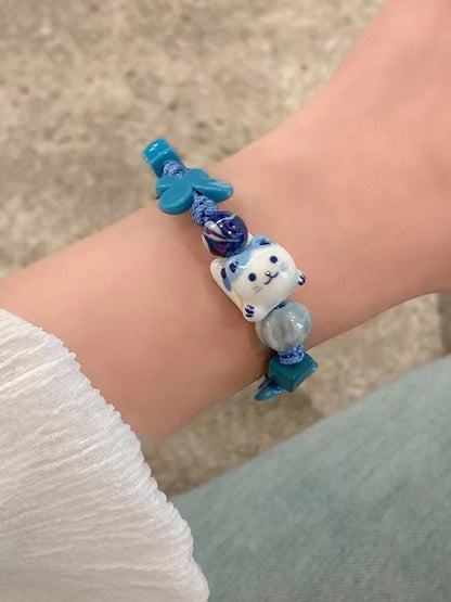 3 Color Options Cat And Star Decorated Bracelet